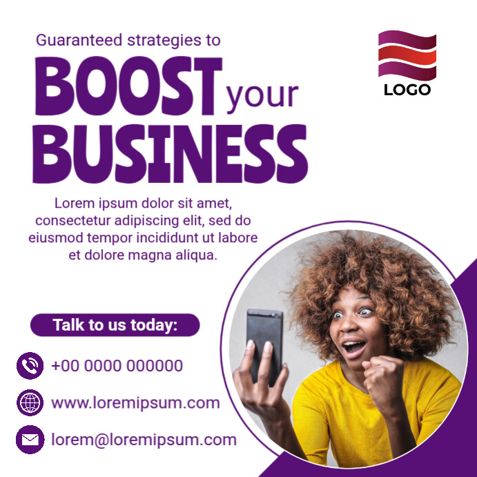 Sample Professional Boosting Posts Boost your business Template | PosterMyWall
