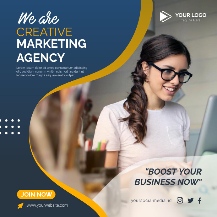 Sample Professional Boosting Posts Boost Your Business Now Social Media Post Template | PosterMyWall