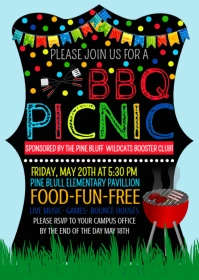 BOOSTER CLUB BBQ PICNIC FLYER A6 template