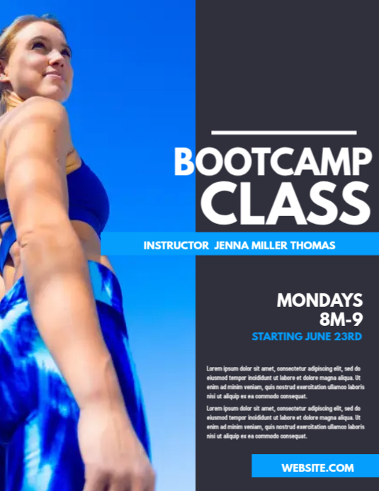 Bootcamp Flyer (US Letter) template