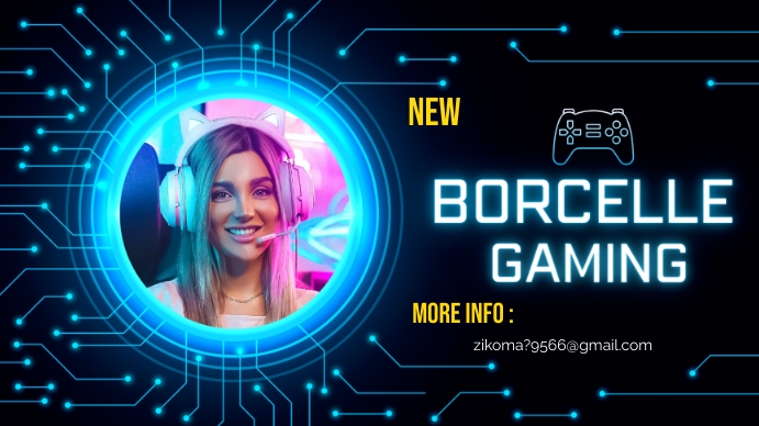 borcelle gaming Affichage numérique (16:9) template