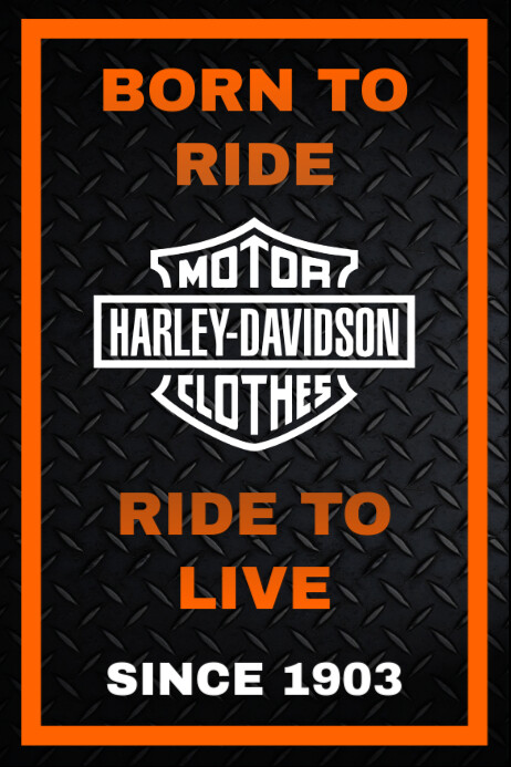 Copy of Born To Ride Black Typographic Vintage Poster | PosterMyWall