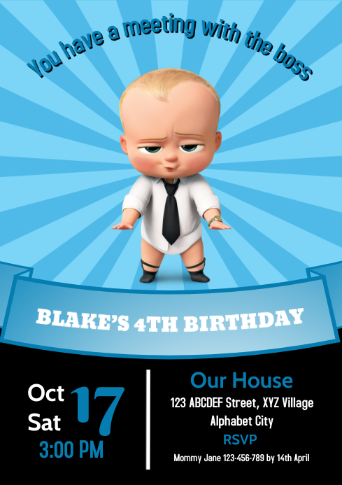 Convite De Aniversario De Bebe Para Chefe Modelo Postermywall Convite De Aniversario De Bebe Para Chefe Modelo Postermywall