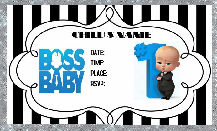 Boss Baby Birthday Party Template Postermywall