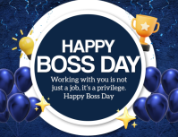Boss day design Løbeseddel (US Letter) template