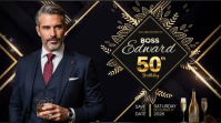Boss Elegant Black & Gold Birthday Miniatura na YouTube template