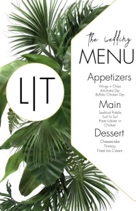 Botanical Tropical Wedding Menu Video template