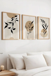 Botanical Wall Art Set - Modern Aesthetic Prints for Home & Office Grafik Pinterest template