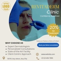 RevitaDerm Clinic Botox Flyer – Elegant Skincare Treatment Promotion Template Square (1:1)