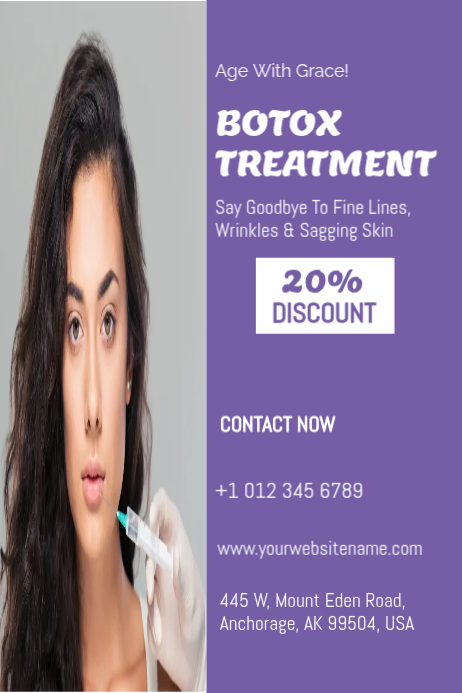 Plantilla de Botox treatment 20% discount | PosterMyWall