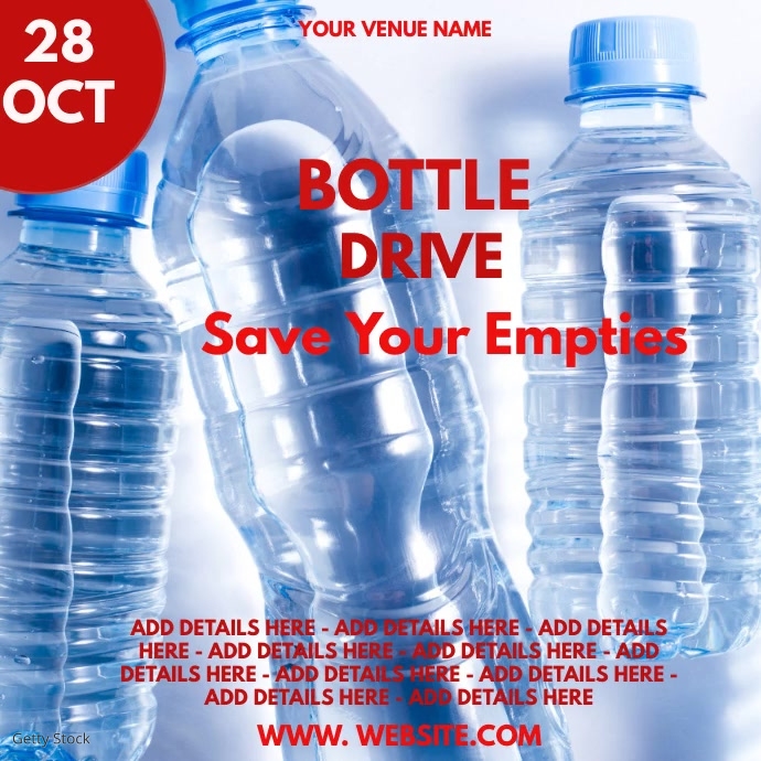 Bottle Drive Poster Template | PosterMyWall