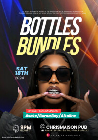 Bottles Bundles Party Design A4 template