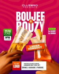 Boujee bar flyer Instagram Portrait template