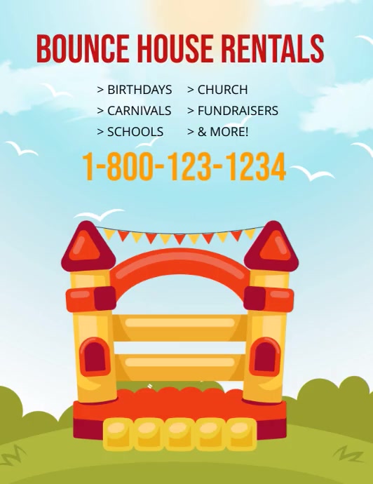 Bounce House Rentals Template PosterMyWall