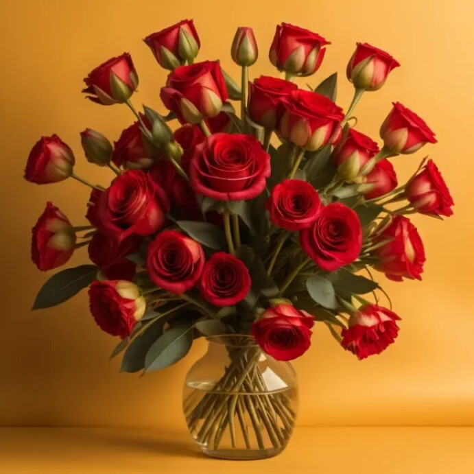 Bouquet of red roses Template | PosterMyWall