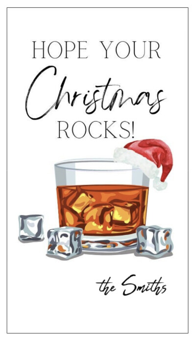 Bourbon Gift Tag Cartão de visita template