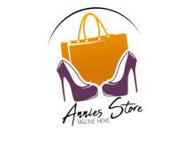 Boutique logo design Medium rectangle Mittelgroßes Rechteck template