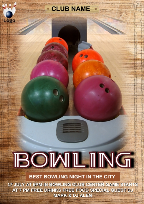 Bowling ad π³ Template | PosterMyWall