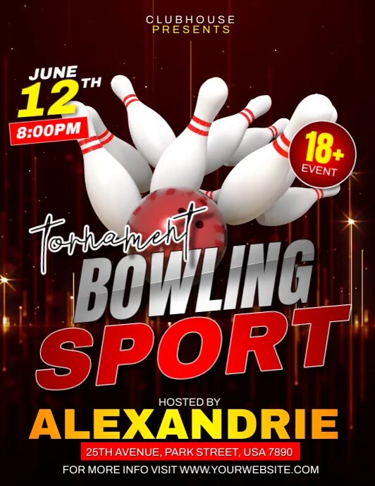 Bowling Ads Template | PosterMyWall