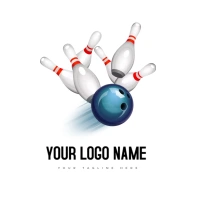 Bowling ball Bowling pin, Logo template