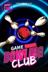 Bowling Club Poster template