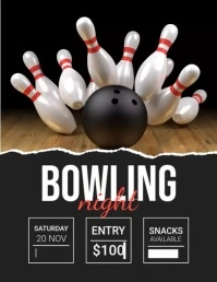 bowling Flyer (US Letter) template