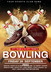 bowling flyer A4 template