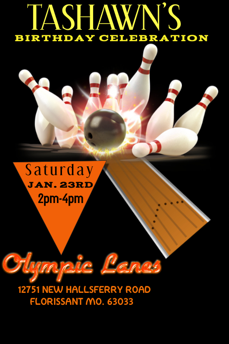Bowling flyer template  PosterMyWall Bowling flyer template  PosterMyWall