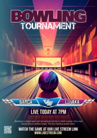 Bowling Flyer Template A5