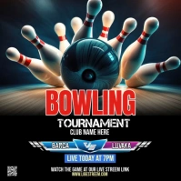 Bowling Flyer Template Pos Instagram