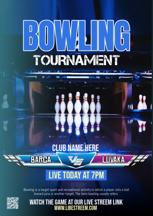 Bowling Flyer Template PosterMyWall