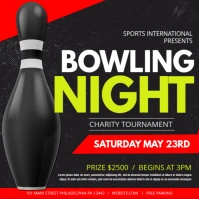 bowling game Instagram Post template