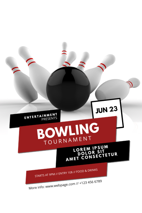 Bowling Game Flyer Template PosterMyWall