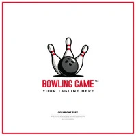 Bowling logo Logotyp template