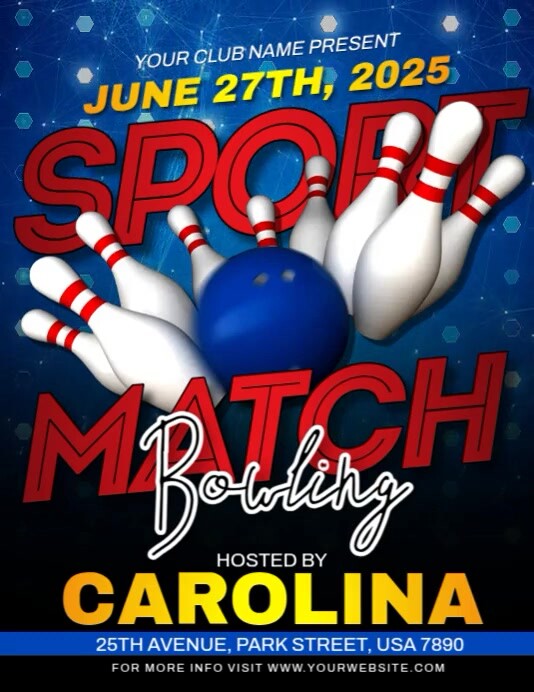 Copy of Bowling Match Ads | PosterMyWall