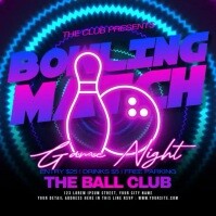 Lilla Bowling Match Сообщение Instagram Template