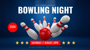 BOWLING NIGHT Tampilan Digital (16:9) template