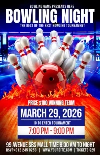 BOWLING NIGHT Tabloid template