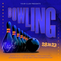 Bowling Night Event  Instagram Post template