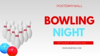 bowling poster template Цифровой дисплей (16 : 9)