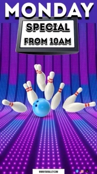 BOWLING SPECIAL VIDEO AD Digital Display (9:16) template