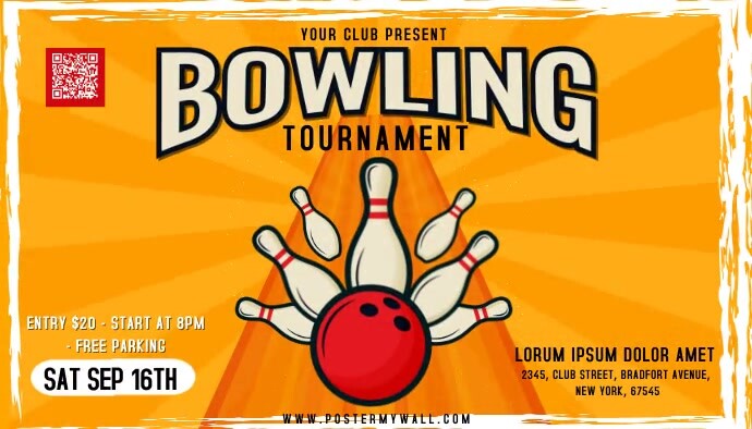 Bowling Tournament Template PosterMyWall