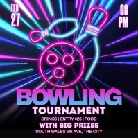 Bowling Tournament Publicación de Instagram template
