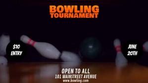 BOWLING TOURNAMENT FLIER Umbukiso Wedijithali (16:9) template
