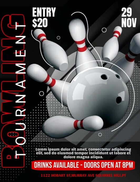 Bowling Tournament Flyer Template PosterMyWall