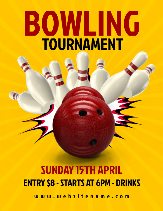 Bowling Tournament Flyer Template PosterMyWall