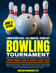 Black Bowling Tournament Flyer Template