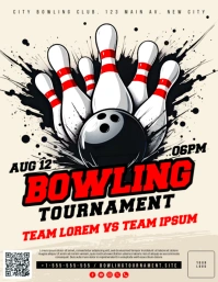 Bowling Tournament Flyer template
