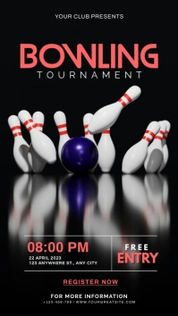 Bowling Tournament Instagram Story template