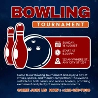 Bowling Tournament League โพสต์บน Instagram template